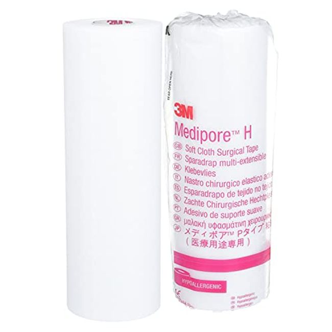  3M 2861 Medipore H Soft Cloth Tape 1 x 10 Yards - 2 Rolls :  Health & Household