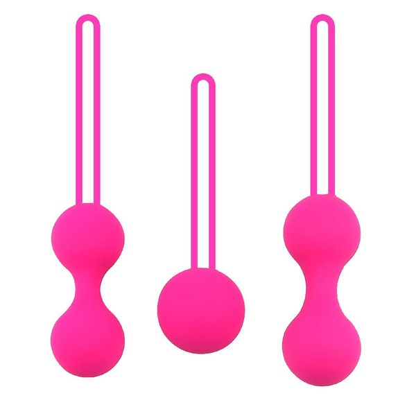 3 Pezzi Palle in Silicone Rosso, Palle Kegēl per il Controllo della Vescica e l'Esercizio del Pavimento Pelvico, Palle Kegēl Bàll per Palle Pelviche, Giocattoli di Allenamento di Serraggio per Donne.