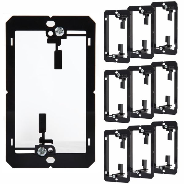 10 Pack Single Gang Low Voltage Mounting Bracket, Wall Plate Cable Pass Through, Multipurpose Drywall Mounting Wall Plate Bracket