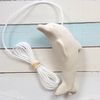 Ceramic CORD PULL LIGHT PULL for BATHROOM LIGHTING Blinds Curtains Ceiling Fans DOLPHIN (White)