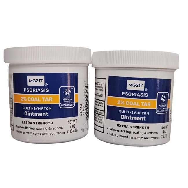 MG217 Psoriasis OINTMENT Intensive Strength 4 oz ( 2 pack ) NEW LOOK! ^