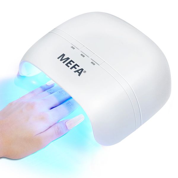 MEFA UV Nail Lamp, 48W UV Light for Gel Nails with 21pcs Lamp Beads, 3 Times UV Dryer for Gel Nail Polish Polygel Fast Curing, LED Nail Lamp Professional UV Light for Home Salon Nail Tools