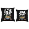 I Love Curry Flavorful Dish Design Throw Pillow