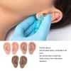 3 Pairs Silicone Ear Model, Soft Flexible Ears 3 Colors Artificial Reusable Novice Simulated 3D Nose and Mouth Model Display Prop Teaching Tool for Piercing Practice