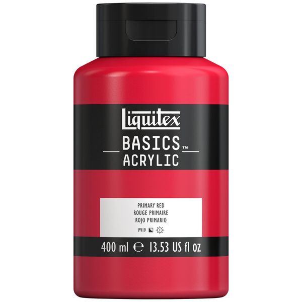 LIQUITEX Basics Acrylic Paint, Primary Red, 400 ml Bottle