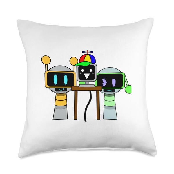 Funbot Mr. Computer SadBot from Sprunky | Jevin Simon Throw Pillow