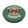 One Smart Cookie, Chocolate Chip Cookie, Nerd, Olive Green PopSockets with Interchangeable PopGrip