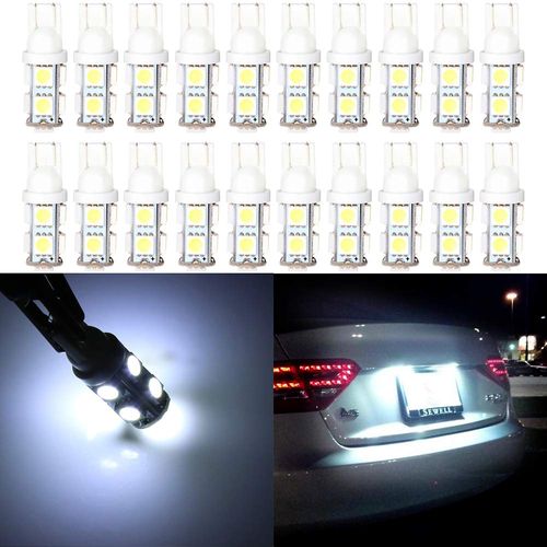 cciyu T10 5050-5SMD LED Light Bulb 194 168 282 LED Light for License Plate Light,20Pack