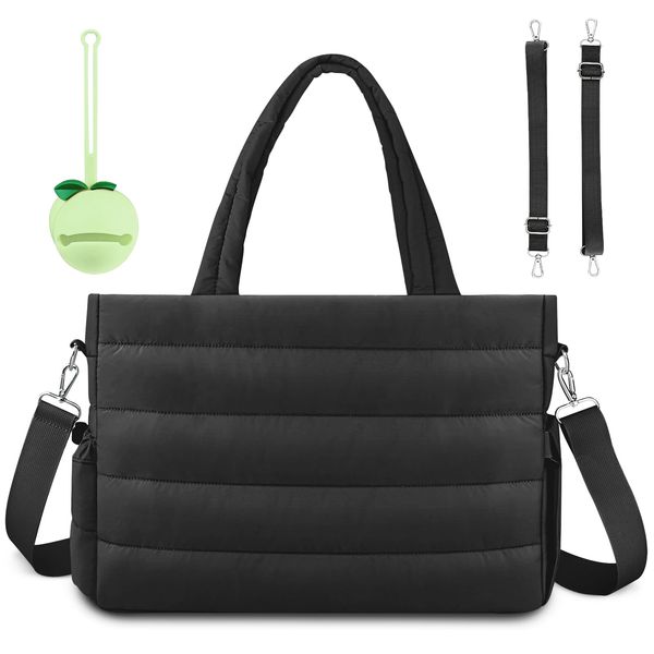 KUBYA Diaper Bag Tote, Baby Diaper Tote Bags Crossbody Hospital Bag Travel Large Mommy Bag, with Silicone Pacifier Case