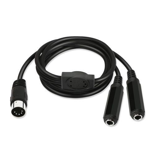 GINTOOYUN 5 Pin DIN Male to 6.35 mm Splitter Y Adapter Cable, 99 Inch MIDI, 5 Pin DIN Male to Dual 6.35 mm TRS Female, Cable for MIDI Mixers, MIDI Keyboards, Music Mixers, etc