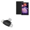 BoxWave Smart Gadget Compatible with ZZB Tablets Android 11 OS Q2 (7 in) - AllReader SD Card Reader, microSD Card Reader SD Compact USB - Jet Black