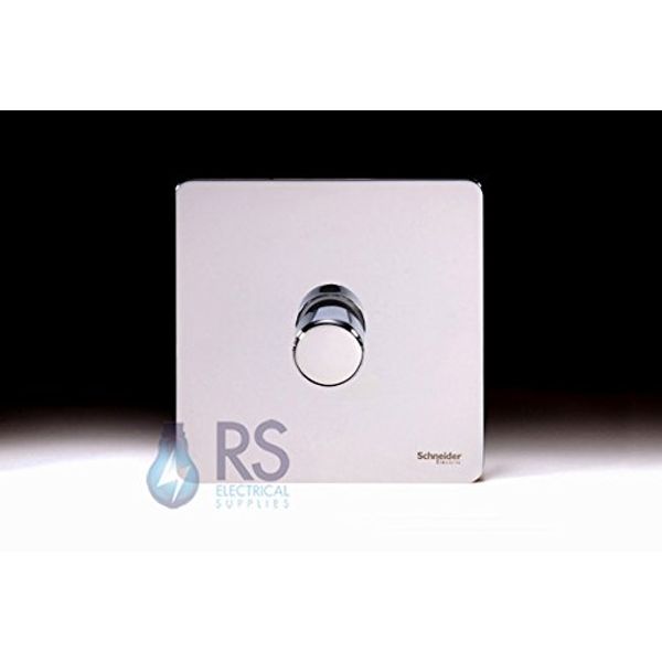 Schneider Screwless Flat Plate Dimmer Switch Polished Chrome GU6412PC