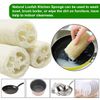 6 Pcs Natural Loofah, Exfoliating Luffa Natural Loofah Sponge Body Scrubber For Bathing And Back Caring Spa, 4 Inch Length Organic Loofah Loofahs Sponges For Shower Scrubbing And Kitchen Cleaning