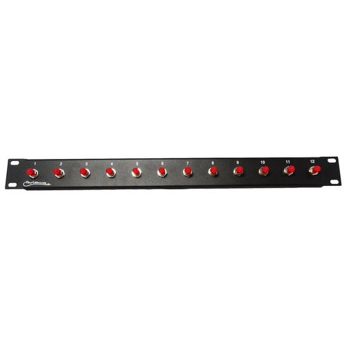 Loaded Adapters 12 Port ST Fiber Optic Cable Distribution Patch Panel (Loaded 1u) 19" with ST Female/Female