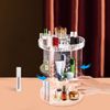 360° Rotating Makeup Organizer Adjustable Shelf Rotatable Cosmetic Organizer Box