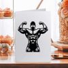 Large (A4) 'Bodybuilder Posing' Blank Greeting Card (GC00065318)