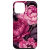 iPhone 12 mini Magenta and Blush Pink Peony Flower Pattern Case