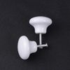 BESPORTBLE 5pcs Cabinet Hardware Handle Pull Round Ceramic Kitchen Cabinet Bar Knobs and Pull Closet Door Drawer Handles (White)