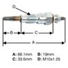 Glow Plug Fits Kubota Tractor B Series B5200D B5200E