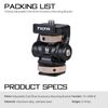 Tilta Adjustable Accessory Mounting Bracket with Cold Shoe 1/4"-20 Screw - Black TA-AMB-B TX