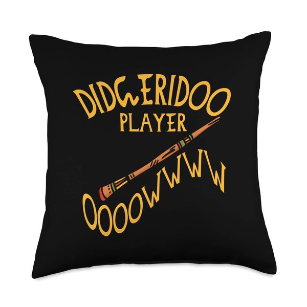 Didgeridoo Player Oooowwww Funny Didgeridoo Player Throw Pillow