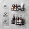 UUlioyer Shower Caddy, Shower Shelf No Drilling, Bathroom Storage for Shampoo, Black (basic)