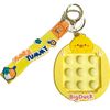 Cute Bear Keychain Push Pop, Squeeze Toy (Yellow)