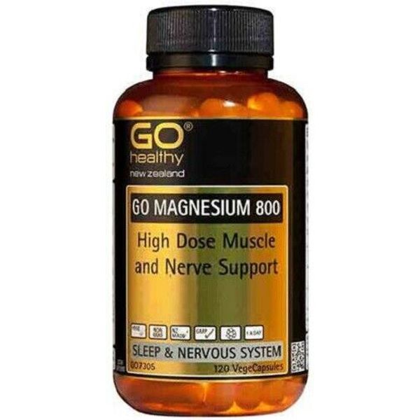 Go Healthy GO Magnesium 800 Capsules 120 HIGH DOSE - made in New Zealand