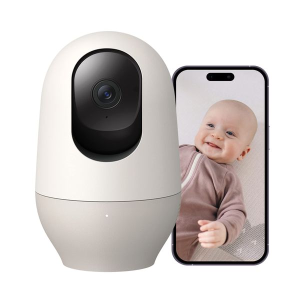 nooie 2K Baby Monitor WiFi Baby Camera,360° Pan/Tilt Video Baby Camera Nanny, Two-Way Audio, Night vision, Motion Tracking, SD Storage, Device Sharing Works with Alexa & Google Home