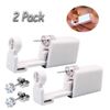 2 Pack Self Ear Piercing Kit, Ear Piercing Gun Kit Self Ear Piercing Gun Self Ear Piercing Gun Kit Tool With Earrings (White)