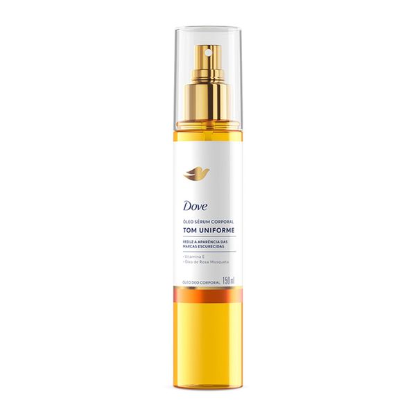 Dove Óleo Corporal Sérum Tom Uniforme Vitamina E e Óleo de Rosa Mosqueta 150ml