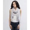 Basic Sense Small Triangle Silver Foil Print Scarf, Light Grey