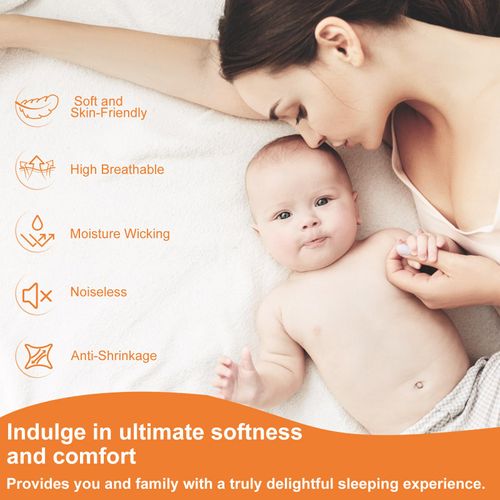 Twin Mattress Protector Waterproof for 6-9 Inch Deep Pocket 39"x 75", 6-Sides Encased Cover Urine Pee Proof for Single Bed, Terry Top Fabric