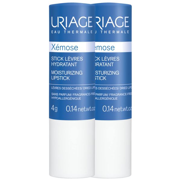 Uriage Moisturizing Lip Balm Stick, Xémose, 2 x 4g