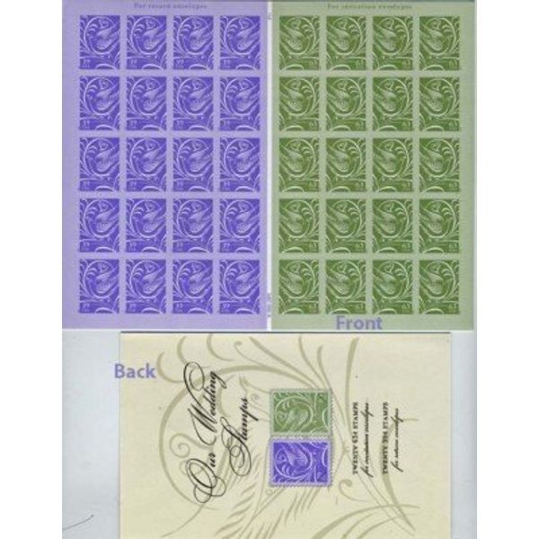LOVE our Wedding 20 x 39 & 63 cent us Postage Stamps