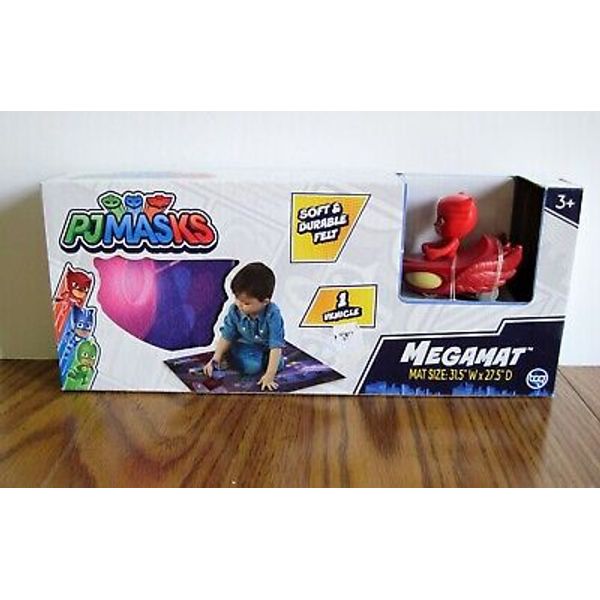 PJMASKS MEGAMAT 31.5" X 27.5" Table /Floor Felt Play Mat-with Owlette Vehicle