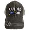 Paddle On Kayak Women's Distressed Baseball Hat (Grey)
