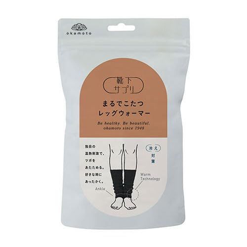 Okamoto Women's Socks Supplement, Like Kotatsu Leg Warmers, Black