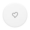White Hand Drawn Minimalist Heart in Grey PopSockets Swappable PopGrip