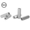 5pcs Long Rod Nut Carbon Steel Hex Coupling Nuts Hexagonal Sleeve Nut M10 Threaded Fasteners (M10x50)