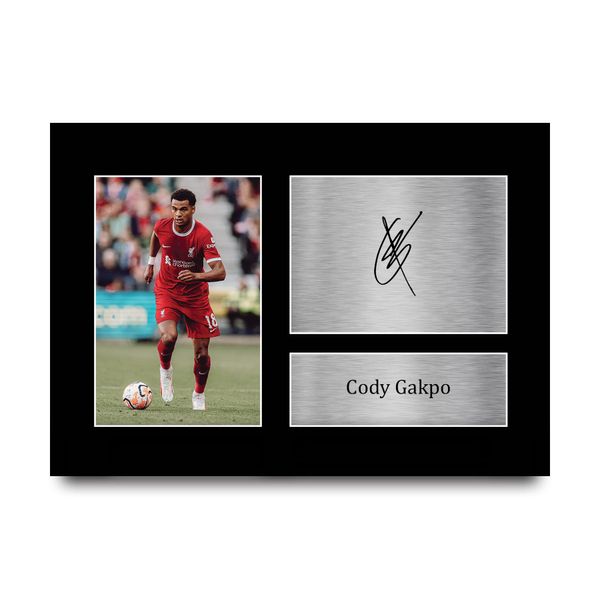 HWC Trading A4 Cody Gakpo Liverpool Gifts Printed Signed Autograph Picture for Football Fans and Supporters - A4