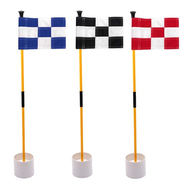 KINGTOP Golf Flagsticks Mini, Putting Green Flag for Yard, All 3 Feet, Golf Pin Flags Hole Cup Set, Fiberglass Portable 2-Section Design, Gifts Idea