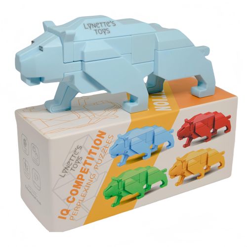 Lynette's Toys 3D Puzzle Blocks - IQ Toys Montessori Toy for Creative Learning and Problem Solving Skills, Toddlers and Ages 6+、Birthday Gift Choise, Travel Toy (Leopard)