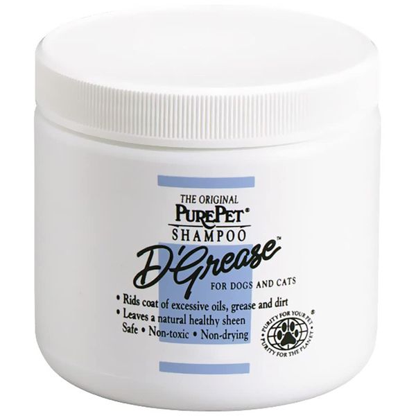 Professional D'Grease Dog & Cat Shampoo Deep Cleans All Coat Types (16 oz)