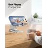 Nulaxy 2 Pack Dual Folding Cell Phone Stand, Fully Adjustable E-Silver