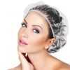 30pcs Disposable Shower Caps - Multi-Purpose Thickening Elastic Bath Cap Plastic Waterproof Clear Shower Cap Bath Shower Caps Women Spa,Men Hair Caps,Home Use,Hotel and Hair Salon, Portable Travel.(Size 46CM)