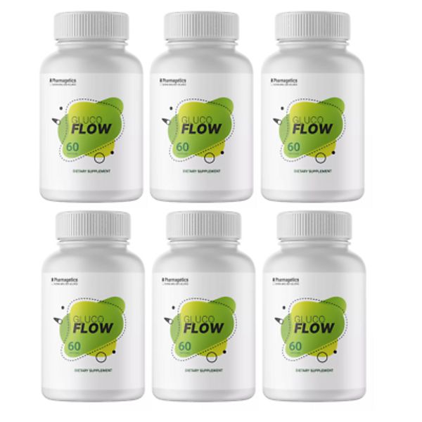 GLUCOFLOW Diabetic Glucose Support Supplement Blood Sugar -6 Bottles