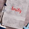 aztex Personalised Combed Cotton Towels, 100% Cotton - Bath Sheet, White