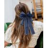 3pcs Bow Hair Clips(White, Blue, Red)