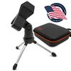 Pyle USB Podcast Microphone Bag and Mic Stand - Hard Case & Durable Mic Stand